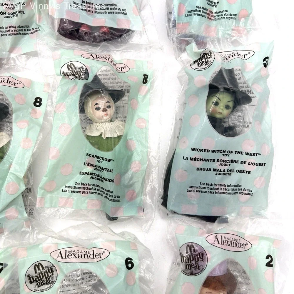 Madame Alexander McDonald's Happy Meal Doll Lot Wizard of Oz 9 Pieces 2007 New